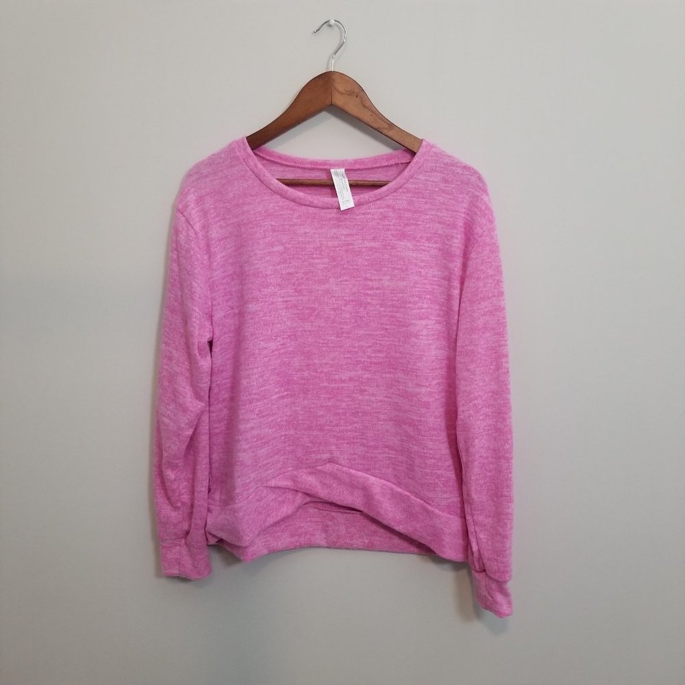 Juniors Long Sleeve Pink  SweatShirt